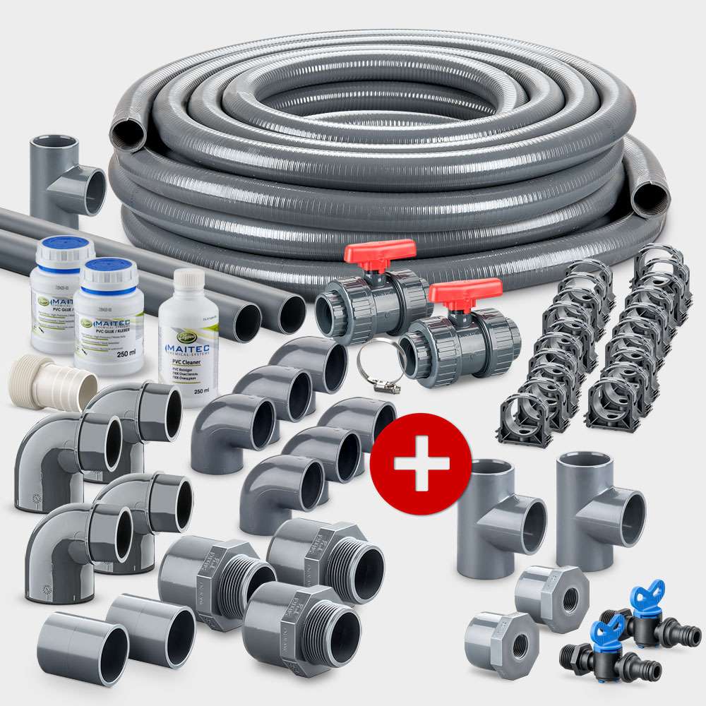 Thermopool Pro komplett 8 × 4 × 1,5 m PS30/80 med blå 0,8 mm blå liner. - Bild 14
